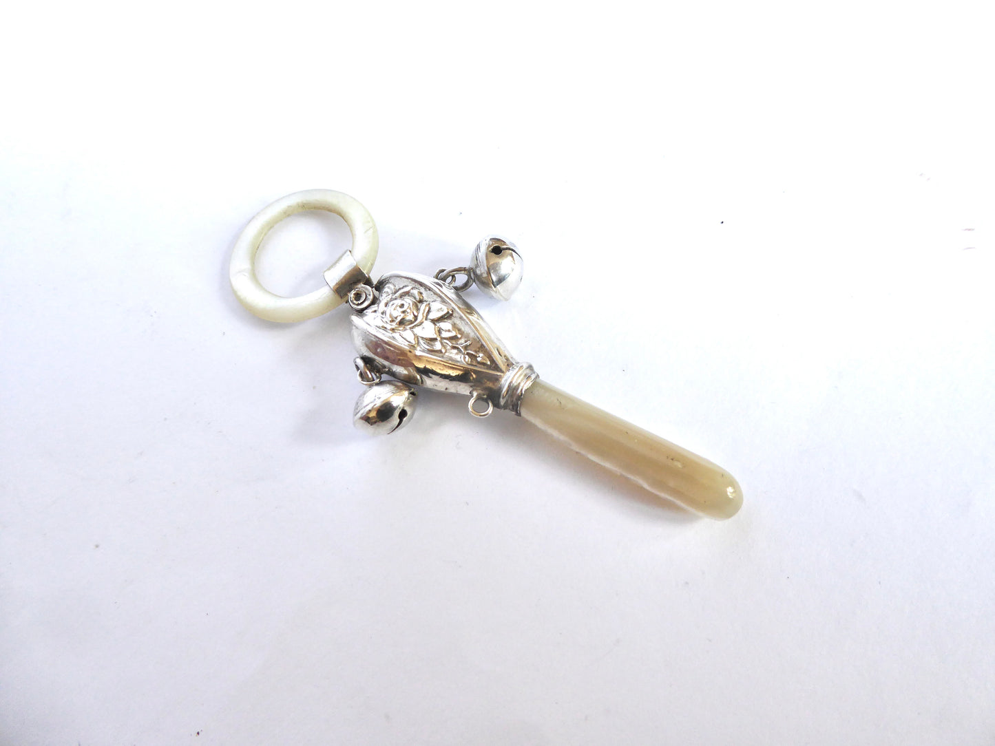 Antique Silver Rattle 1918