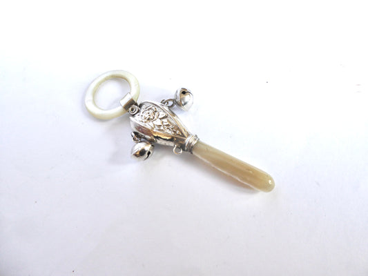 Antique Silver Rattle 1918