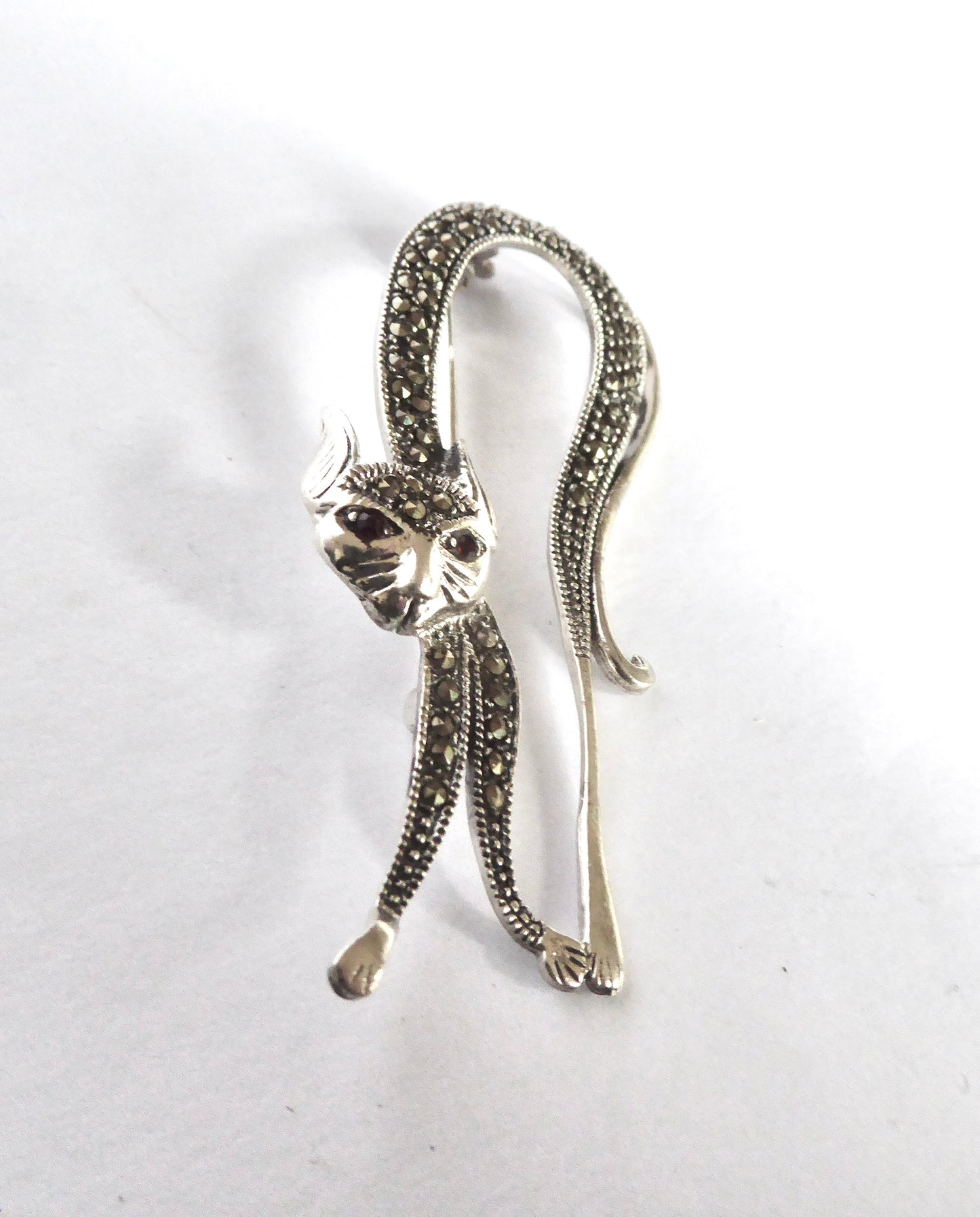 Silver Cat Brooch