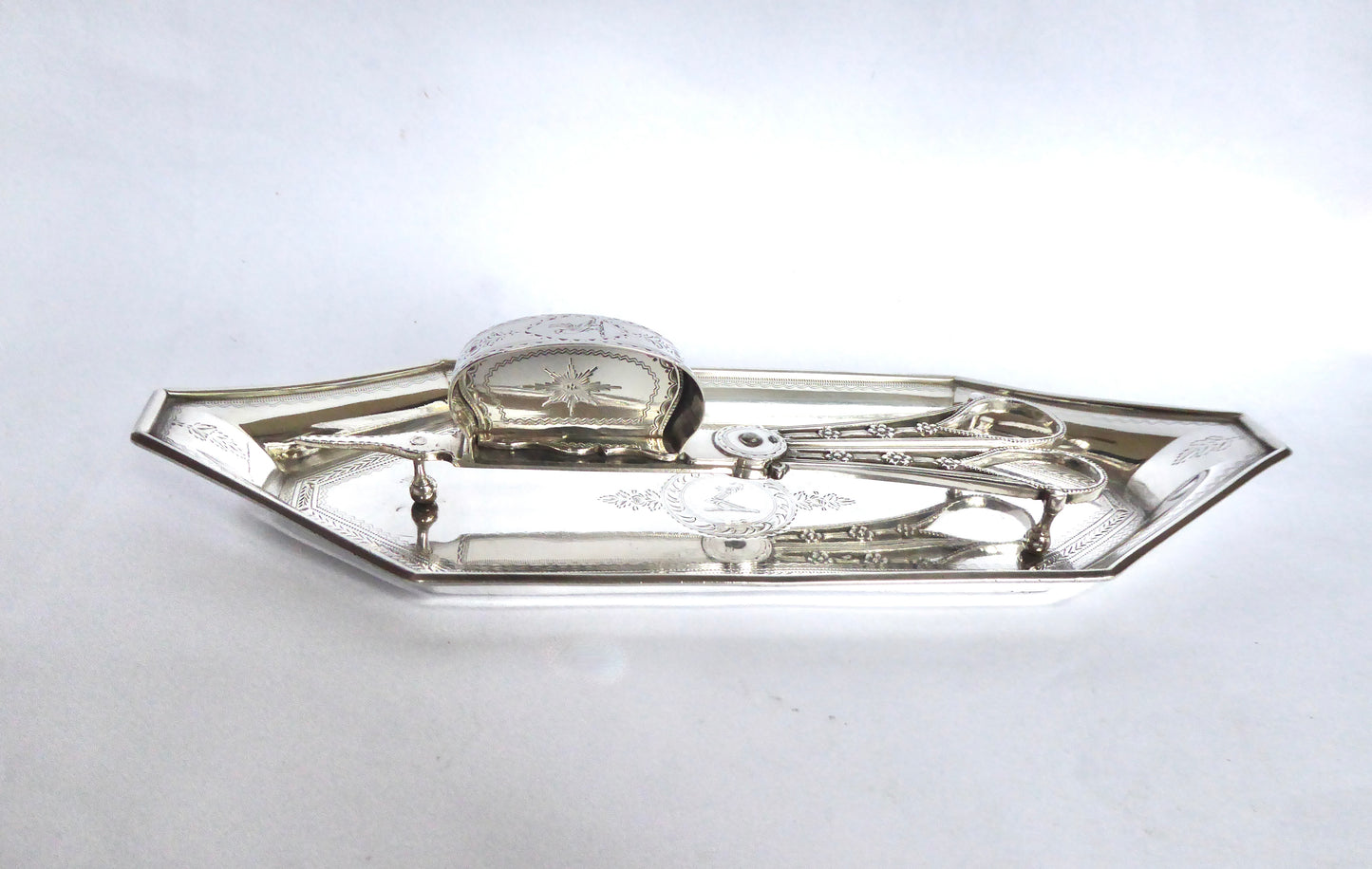 Dublin Silver Snuffers and Tray 1799