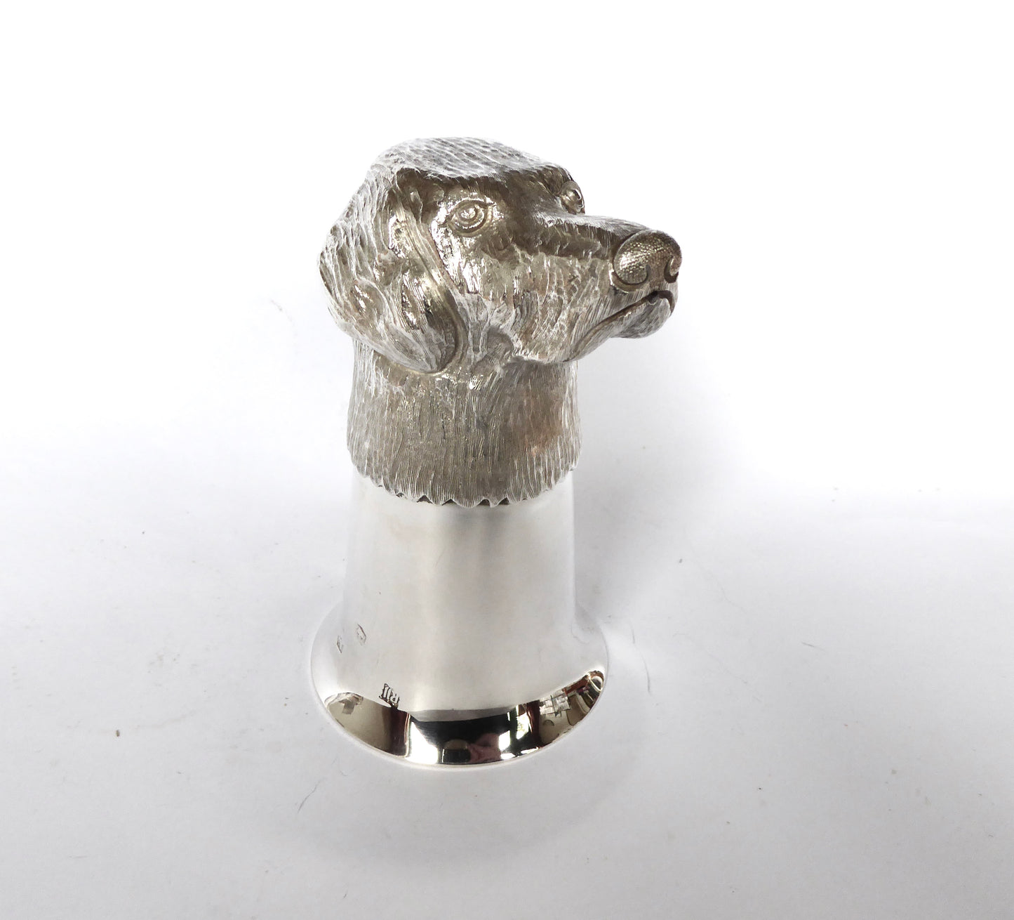 Silver Dog Head Stirrup Cup