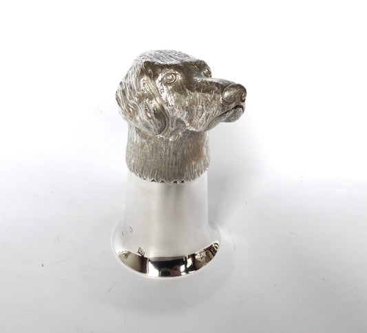 Silver Dog Head Stirrup Cup