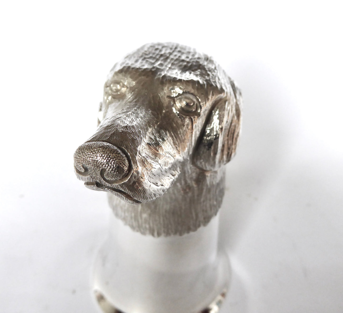 Silver Dog Head Stirrup Cup