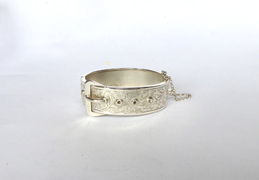 Silver Buckle Bangle 1940