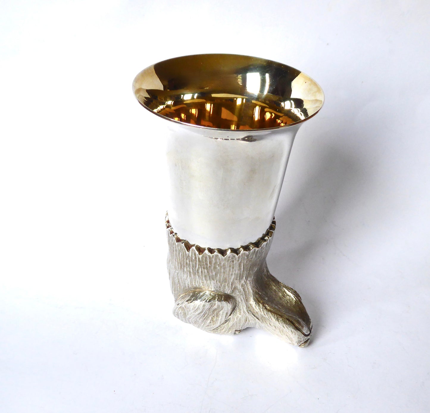 Silver Dog Head Stirrup Cup