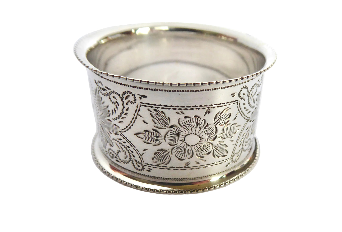 Engraved Silver Napkin Ring 1895