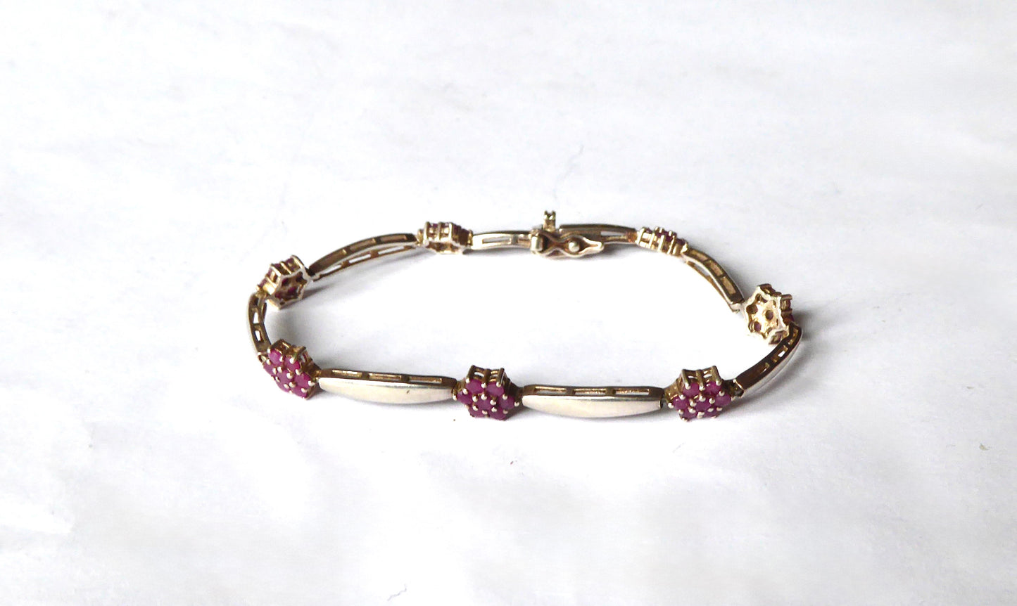 Ruby & Silver Bracelet