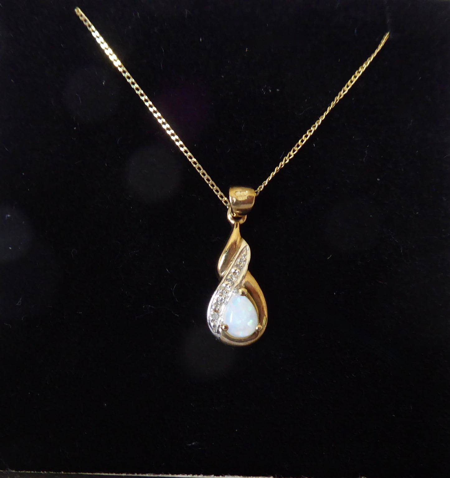 Diamond & Opal Pendant