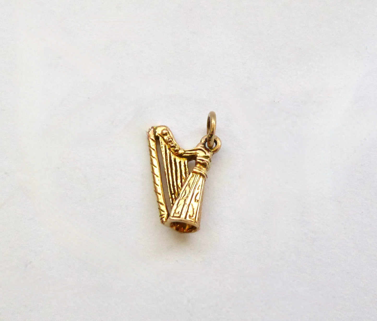 Gold Harp Pendant / Charm