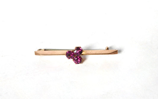 Amethyst Shamrock Brooch