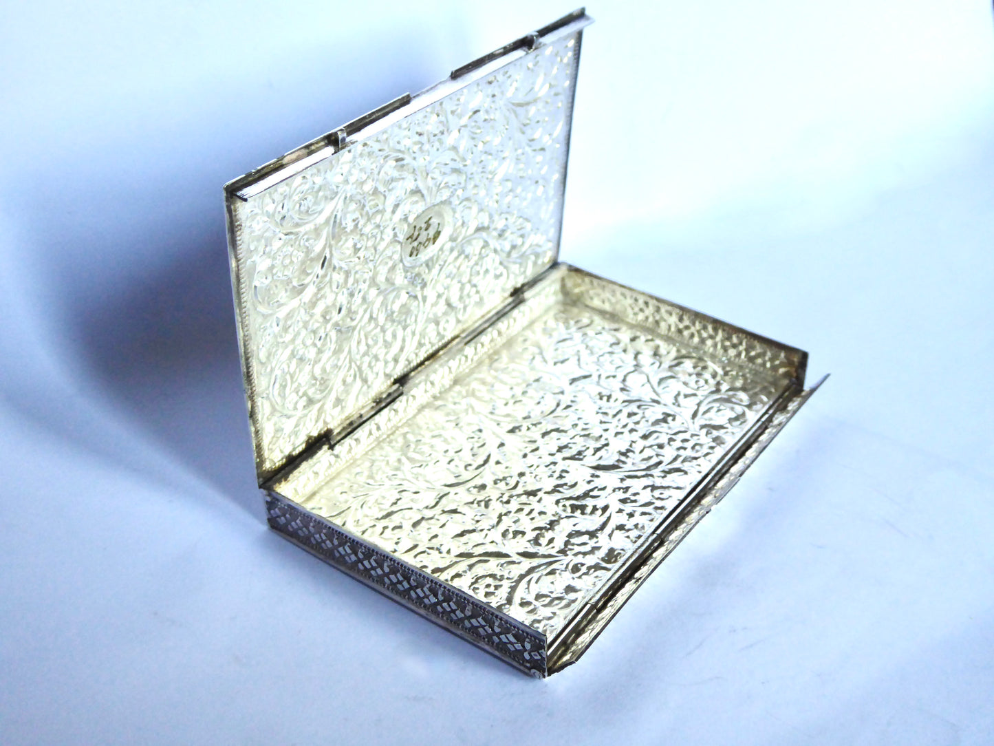 Indian Silver Cigarette or Card case 1880