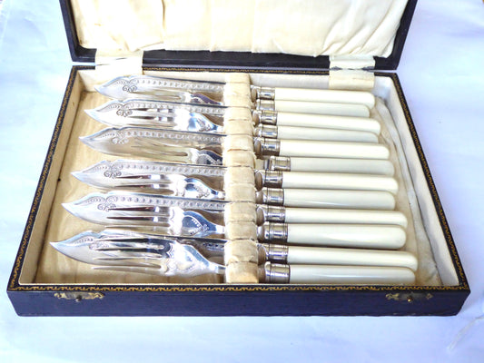 Antique Fish Set - Boxed