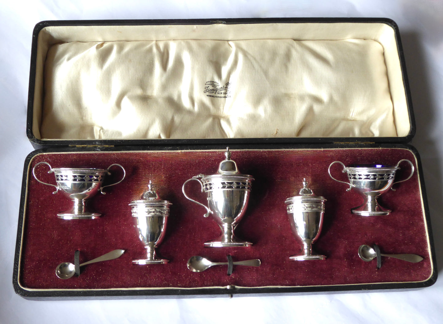 Irish Silver Condiment Set 1919
