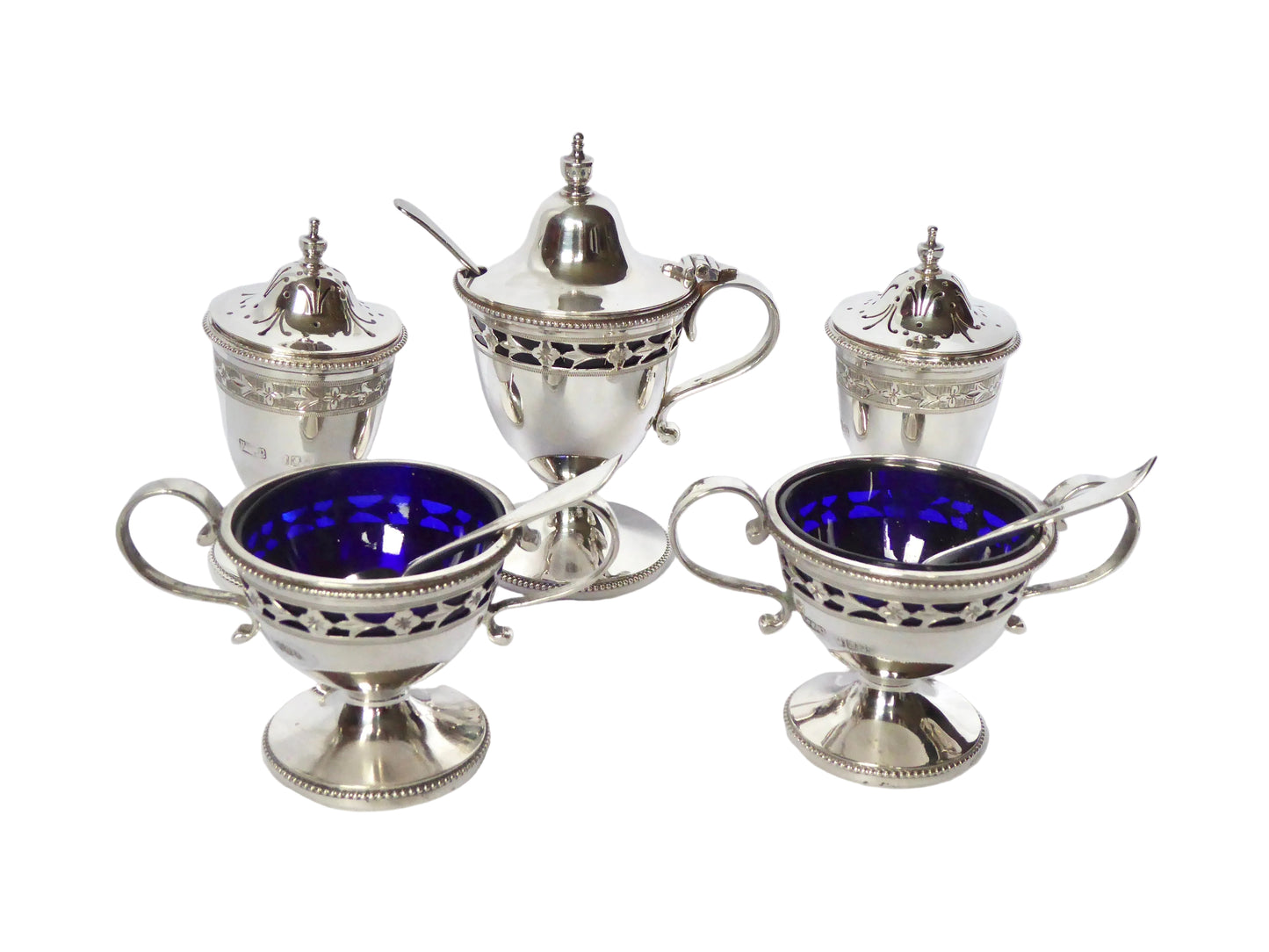Irish Silver Condiment Set 1919