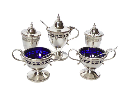 Irish Silver Condiment Set 1919