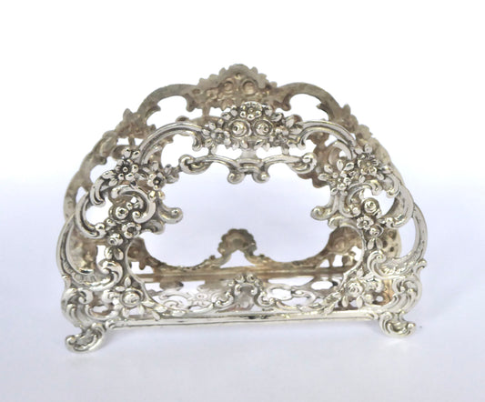 Silver Letter / Napkin Holder