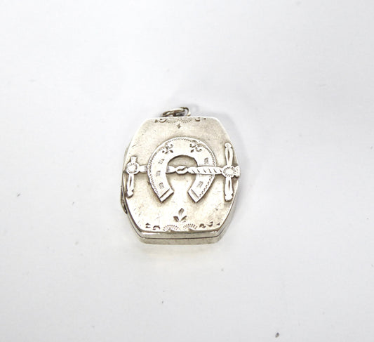 Horseshoe Design Silver Locket 1899