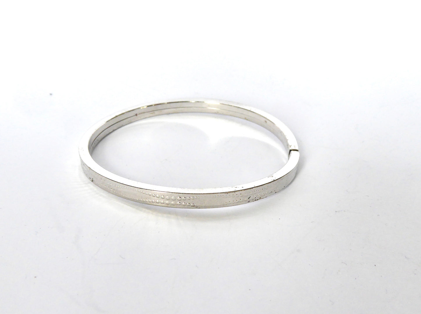 Narrow Silver Bangle