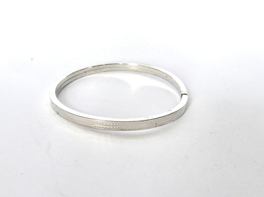 Narrow Silver Bangle