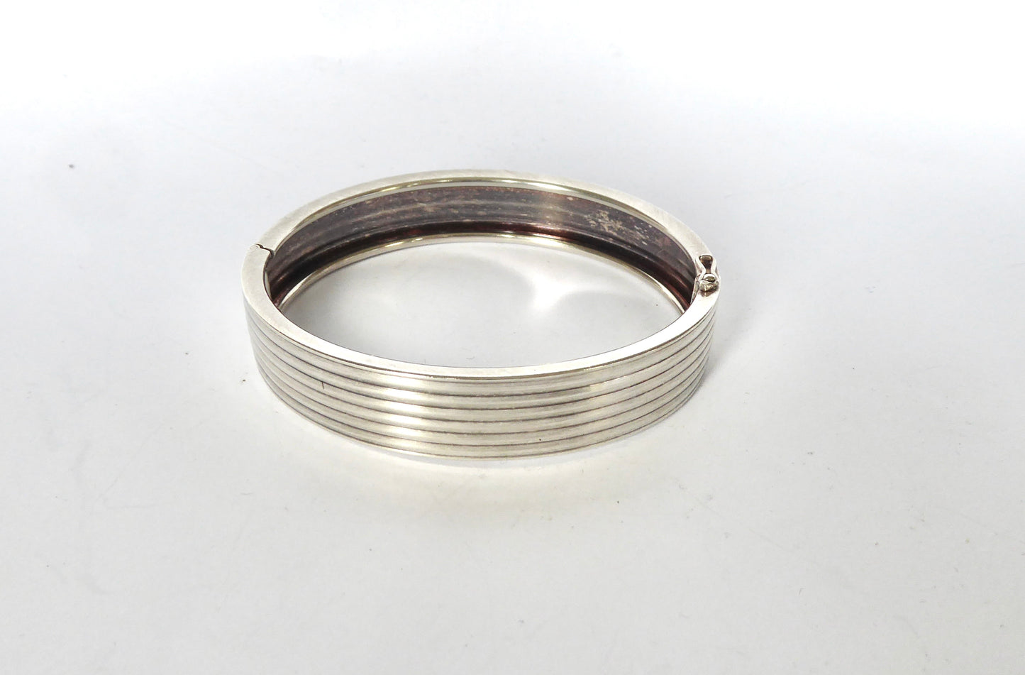 Reeded Silver Bangle