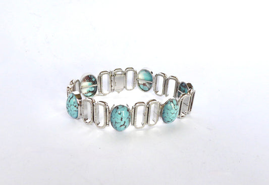 Silver and Turquoise Bracelet