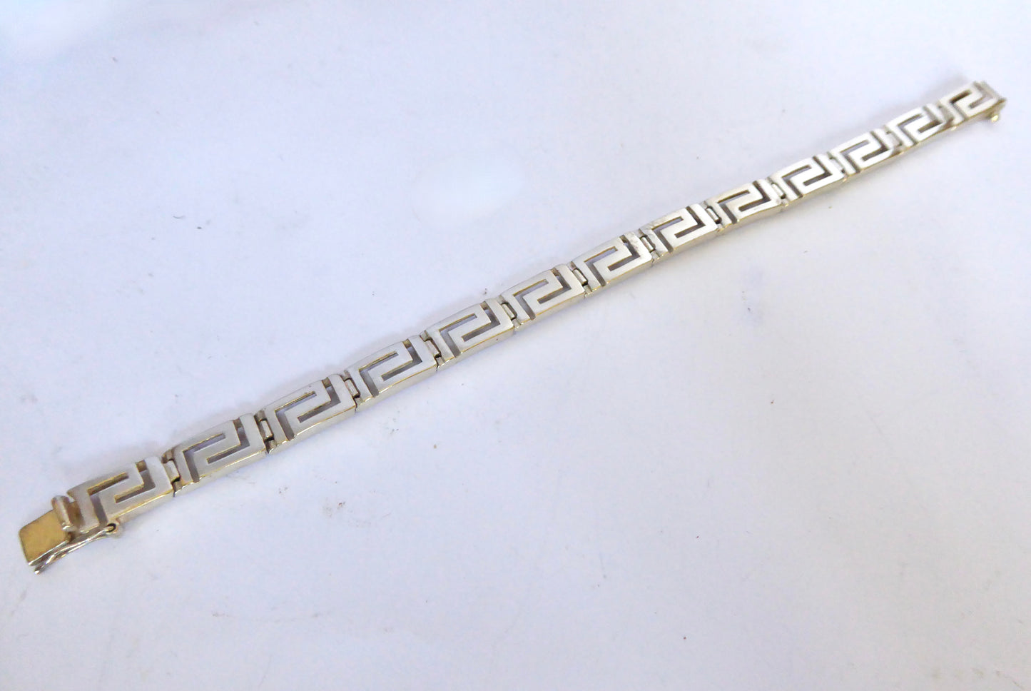 Greek Key Silver Bracelet
