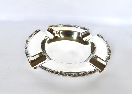 Irish Silver Ash Tray 1973 - Celtic Pattern