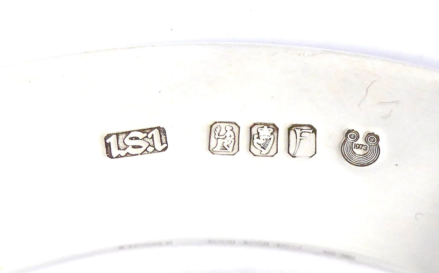 Irish Silver Ash Tray 1973 - Celtic Pattern