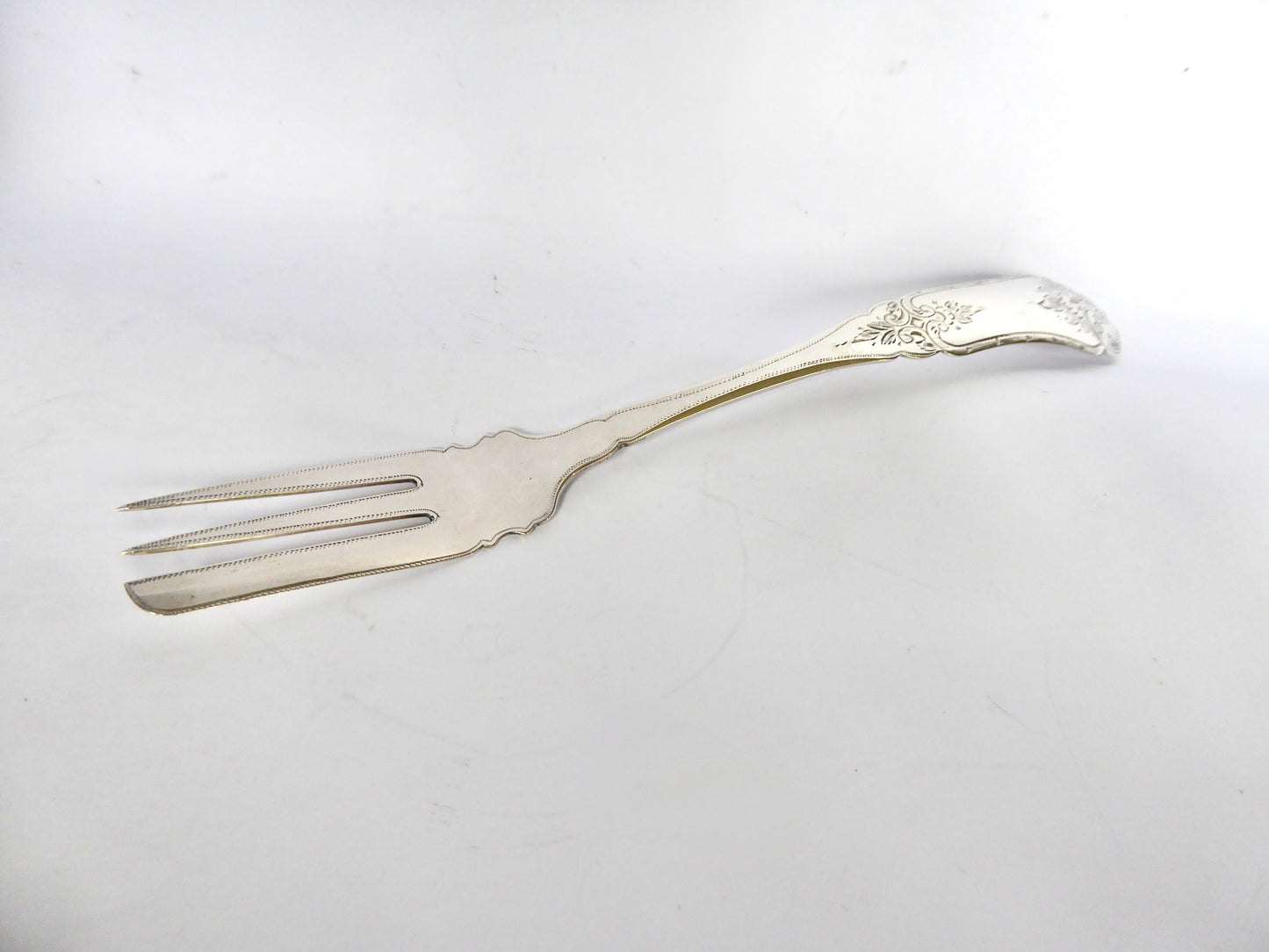 Dutch Silver Serving Fork 1876