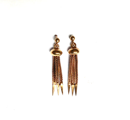 9ct, Gold Tassle Earrings