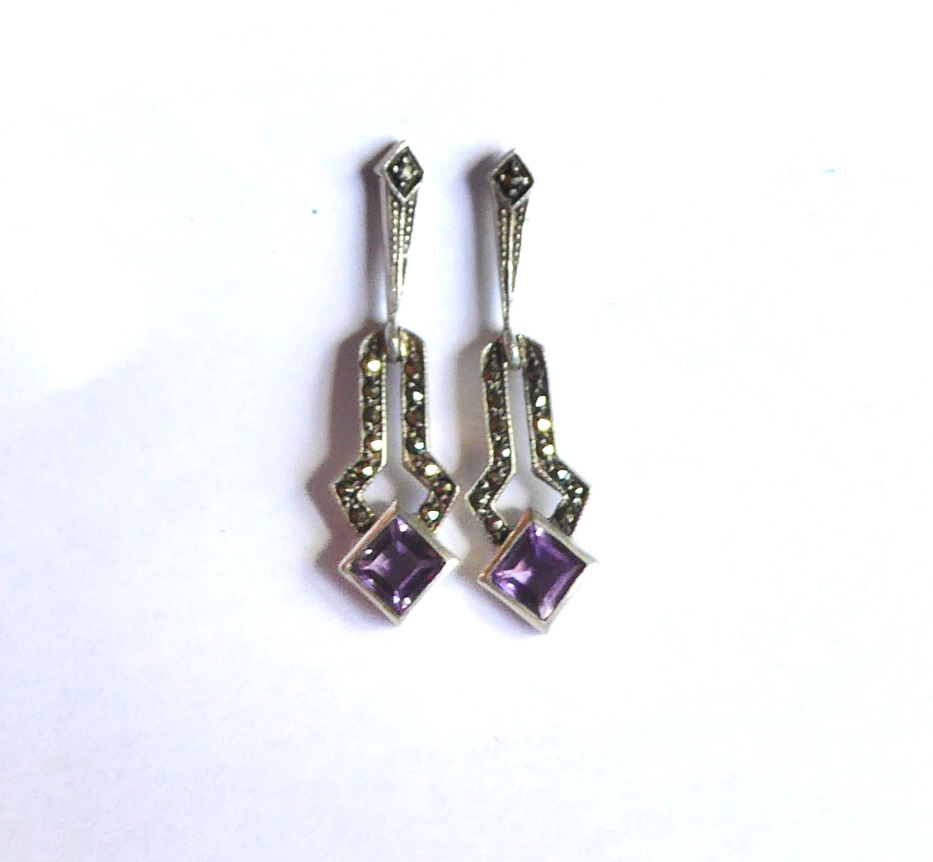 Amethyst & Silver Earrings