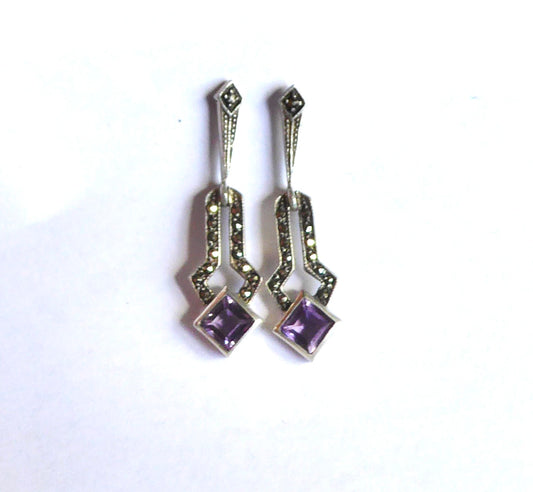 Amethyst & Silver Earrings