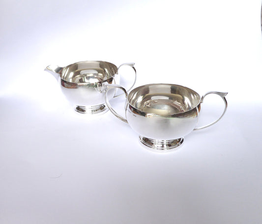Vintage Silver Milk & Sugar