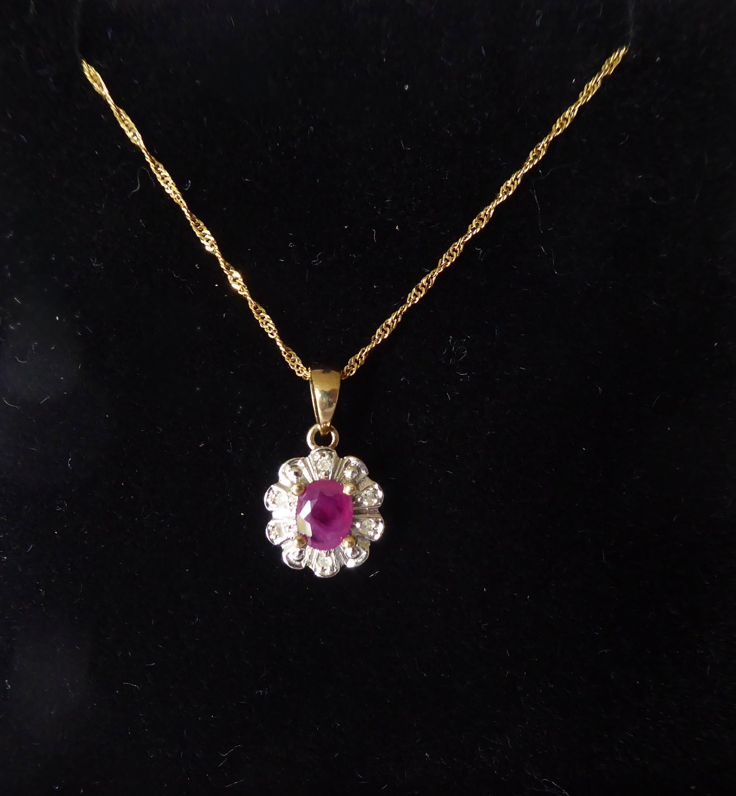9ct. Gold Ruby Pendant