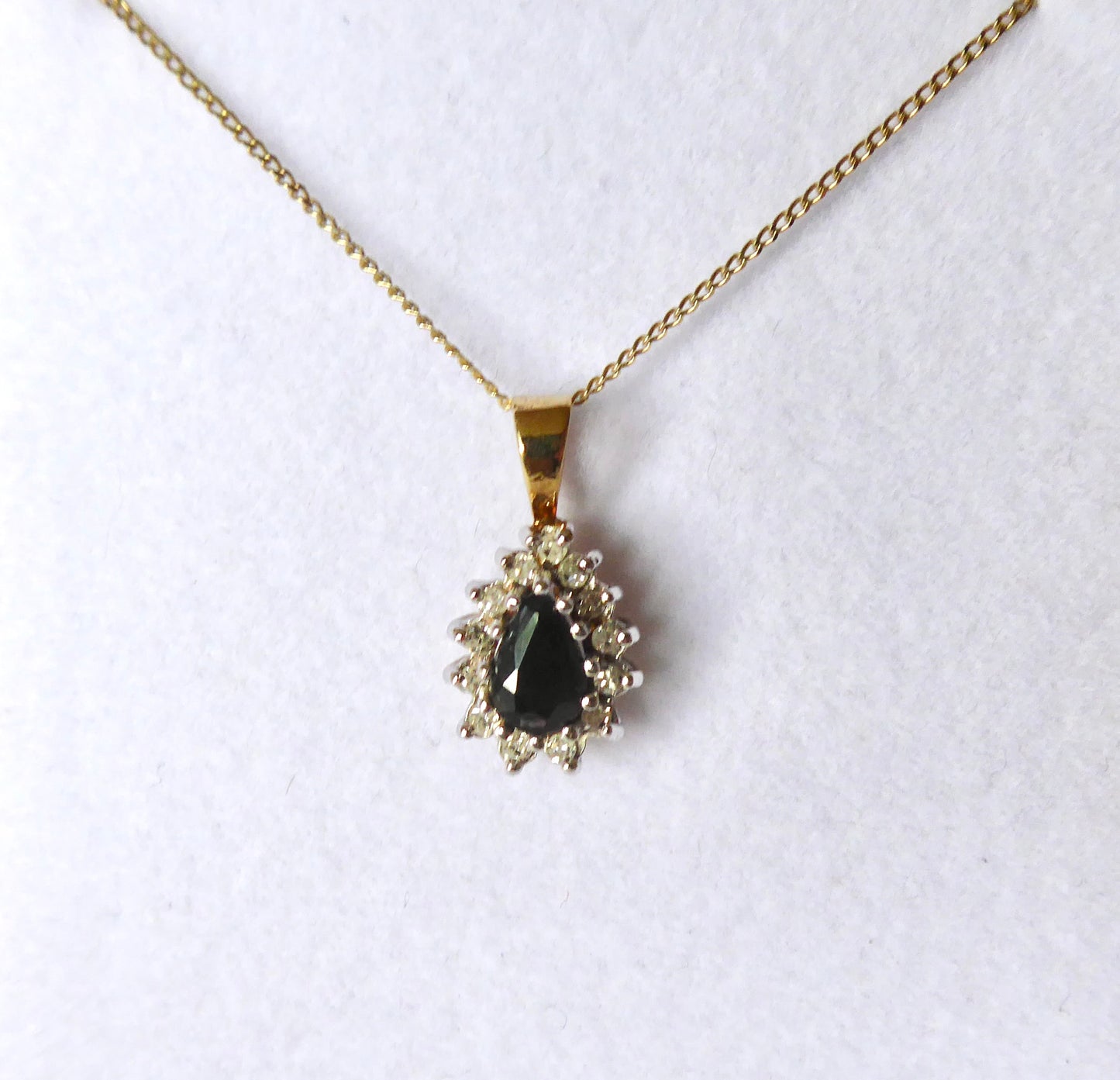Sapphire Pear Shape Pendant