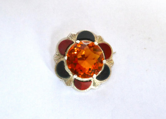 Vintage Agate Brooch