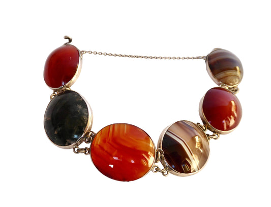 Silver Agate Bracelet
