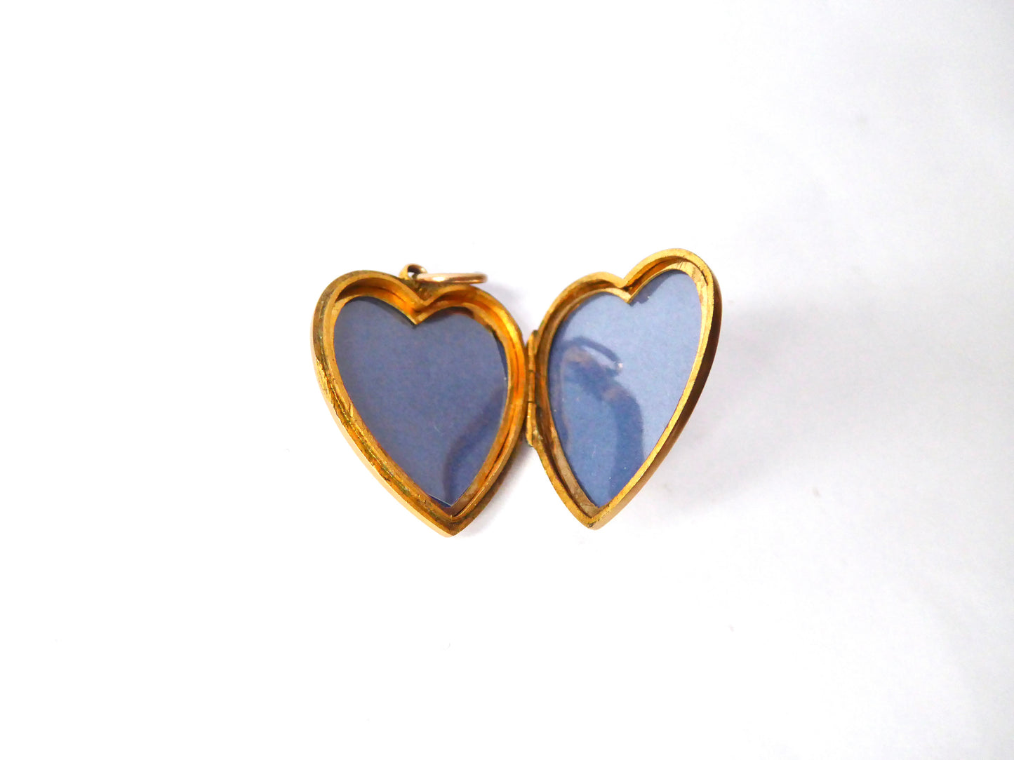 Gold Heart Locket With Diamonds & Sapphires