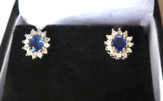 Sapphire & Diamond Earrings