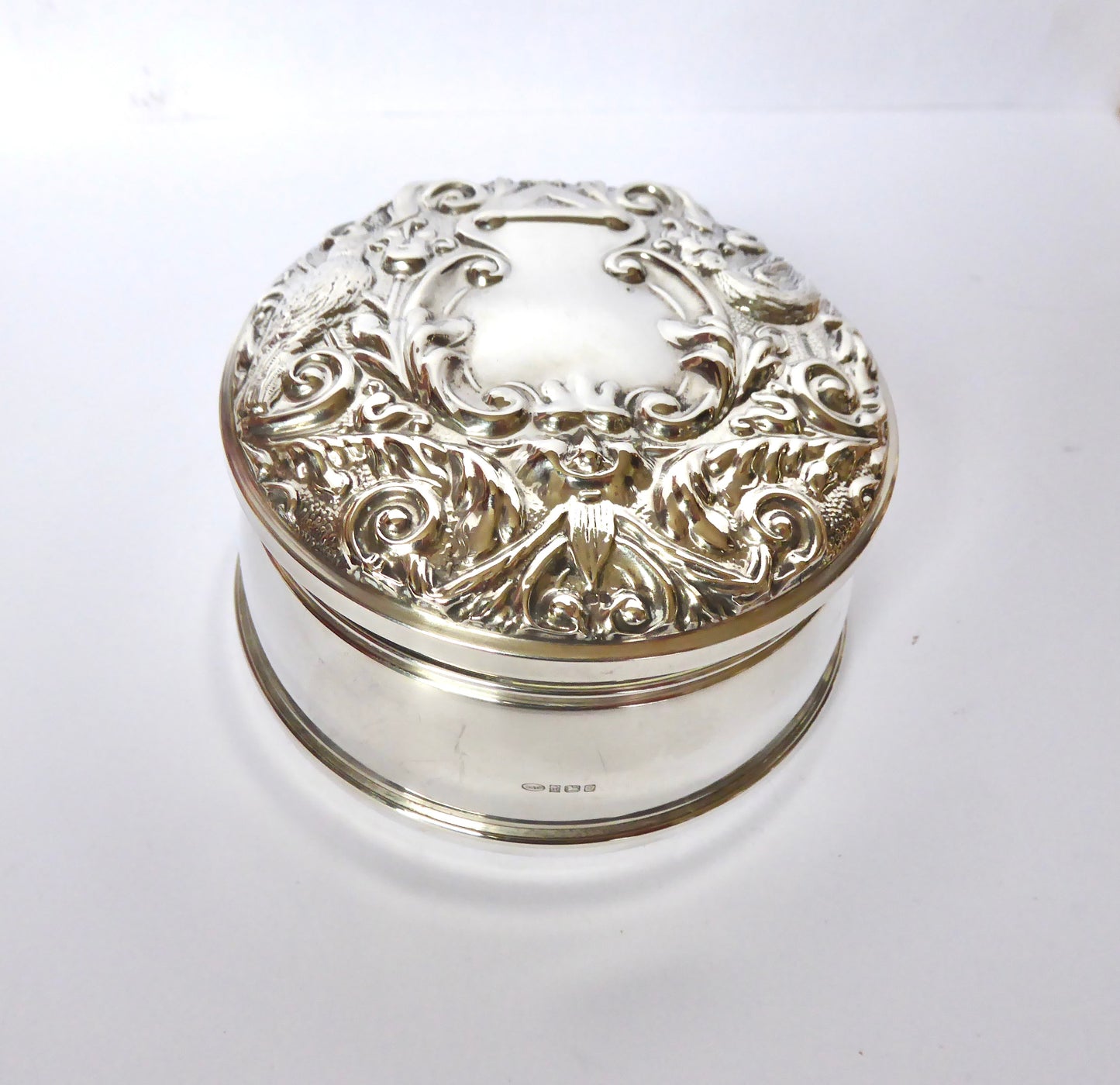 Embossed Silver Jewellery Box