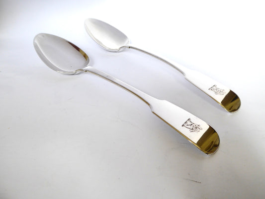 Pair of Irish Silver Tablespoons 1837