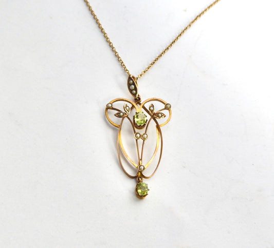 9ct. Peridot  Pendant