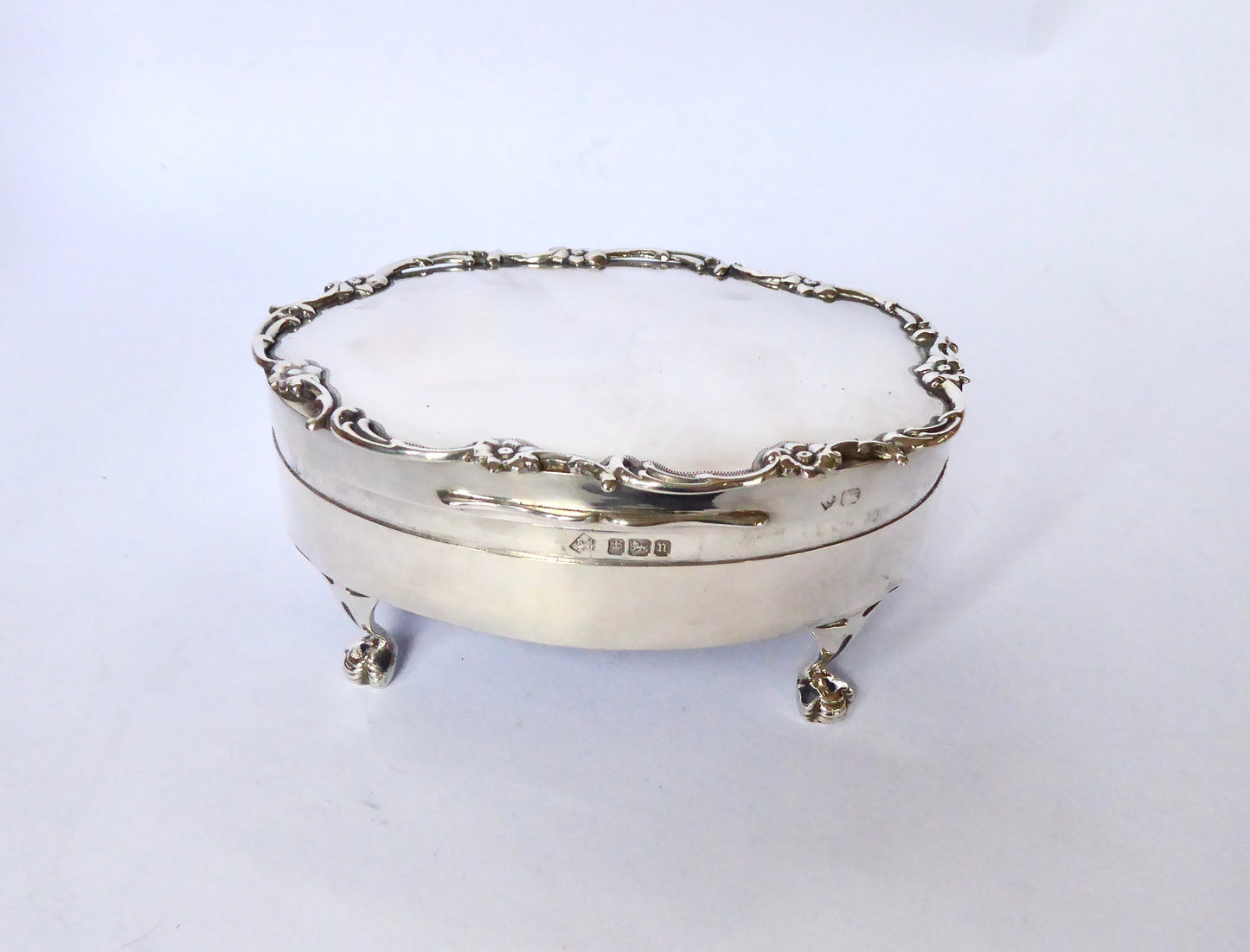 Antique Silver Jewellery Box 1905