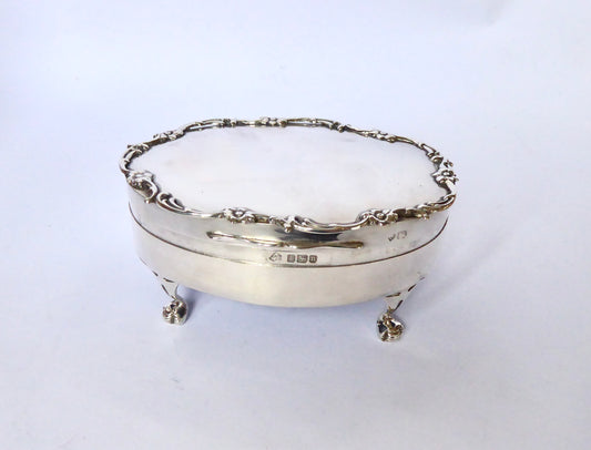 Antique Silver Jewellery Box 1905