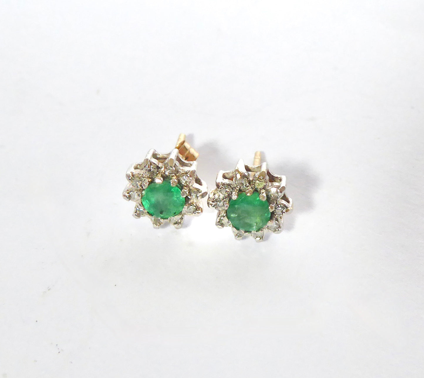 Emerald and Diamond Earrings