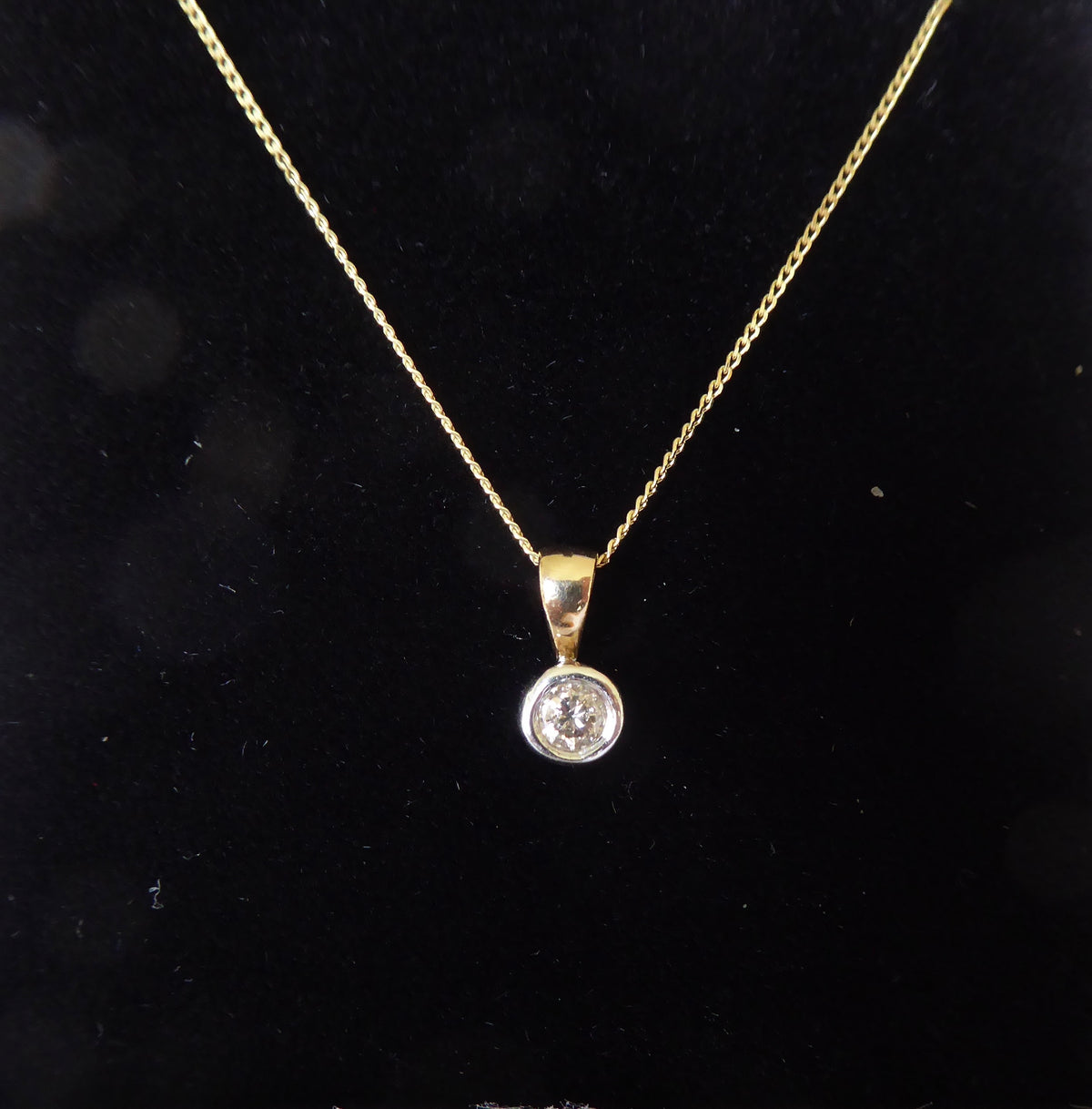 Diamond Pendant White and Yellow Gold