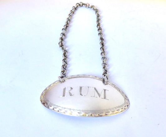 Silver RUM Label C. 1790