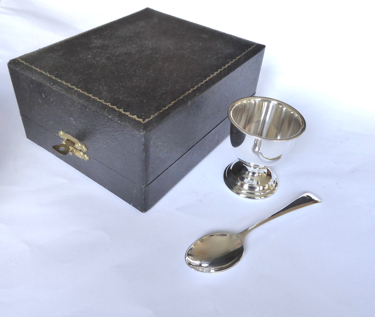 Silver Egg Cup & Spoon 1960