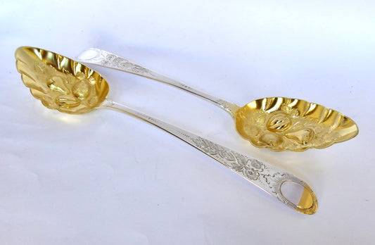 Irish Silver Berry Spoons 1799