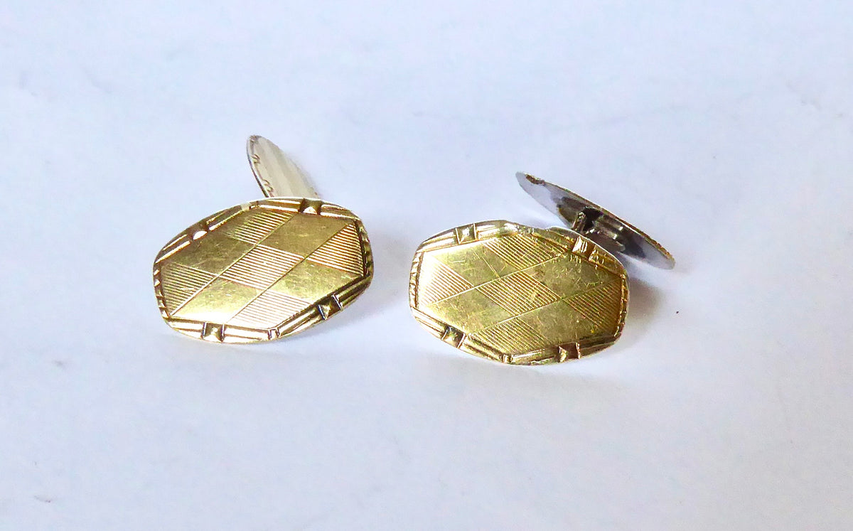Gold on Silver Cufflinks